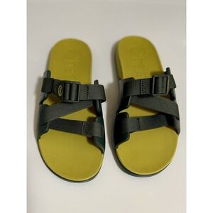 Chaco Chillos Slides Youth Boys Girls Size 6 Scarab Green Sandals (B7)